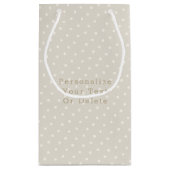 デイジーリースとモノグラム&パーソナライズする名前 スモールペーパーバッグ (裏面)