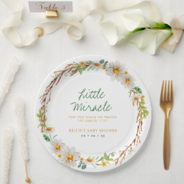 デイジーリースリトルミラクルベビーシャワー聖なる書物、 経典 ペーパープレート