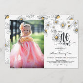 デイジーリ恋しく思トルワンデフル招待状（写真付き） - W 招待状 (正面/裏面)