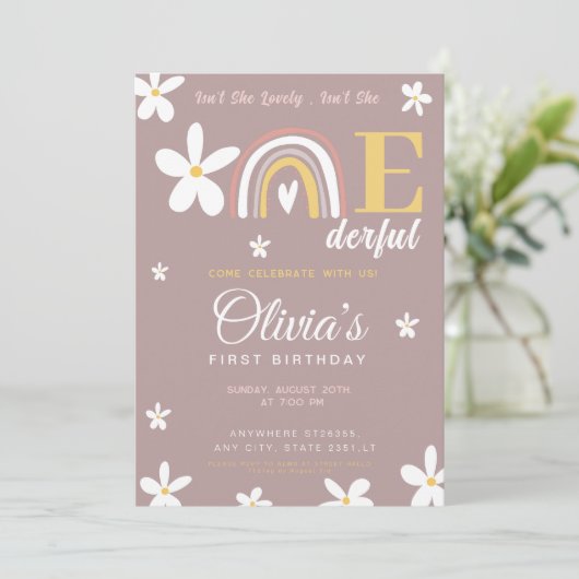 デイジーレインボーは彼女はonederful 1st誕生日ではない 招待状 (スタンド正面)