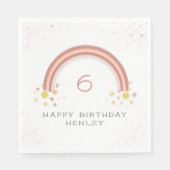 デイジーレインボーガールズ誕生日 スタンダードランチョンナプキン (正面)