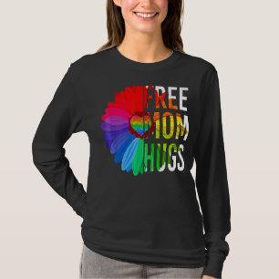 デイジーレインボーフリーママハグズラgbtゲイプライド月 tシャツ