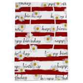 デイジーレッドストライプ誕生日中抱き枕 ミディアムペーパーバッグ (裏面)