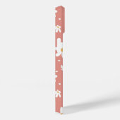 デイジーレトロヒッピー1960s 1970sフローラピンクオレンジ Case-Mate iPhoneケース (裏面 / 右)