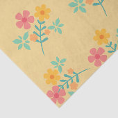 デイジーレトロブーケパターンin黄 薄葉紙 (詳細)