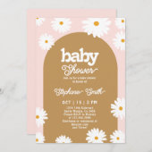デイジーレトロベビーシャワー招待状 招待状 (正面/裏面)