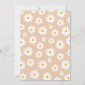 デイジーレトロボホパーティーサンドガールファースト誕生日 招待状 (裏面)