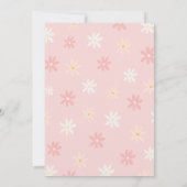 デイジーレトロボホー1歳誕生日招待状 招待状 (裏面)