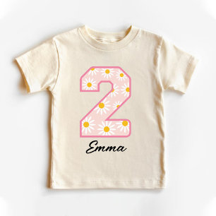 デイジーレトロ2nd誕生日 トドラーTシャツ