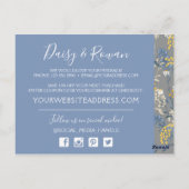 デイジーローワンネイビー&イエローボタニカルサンキュー ポストカード (裏面)