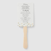 デイジーワイルドフラワーウェディングプログラムファン ハンドファン (裏面)