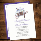 デイジーワイルドフラワーウォータカラーフローラブライダルシャワー インビテーションポストカード