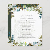 デイジーワイルドフラワーグリーン結婚リー (正面/裏面)