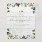 デイジーワイルドフラワーグリーン結婚リー (裏面)