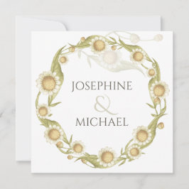 デイジーワイルドフラワーフォトセーブ・ザ・デート案内 招待状