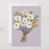 デイジーワイルドフラワーブーケ赤ちゃんシャワーカスタム 招待状 (裏面)