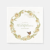 デイジーワイルドフラワーベビーイン開花ベビーシャワー スタンダードカクテルナプキン (正面)