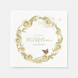 デイジーワイルドフラワーベビーイン開花ベビーシャワー スタンダードカクテルナプキン