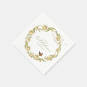 デイジーワイルドフラワーベビーイン開花ベビーシャワー スタンダードカクテルナプキン (角)