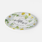 デイジーワイルドフラワーベビーシャワーサマーフローラ ペーパープレート (アングル)