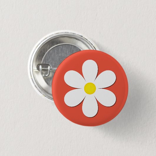 デイジーワイルドフラワーラブフレンドシップオカラフルレンジ 缶バッジ (正面&裏面)