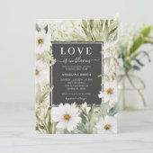 デイジーワイルドフラワーラブ開花ブライダルシャワー 招待状 (スタンド正面)