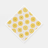 デイジーワイルドフラワー用誕生日紙ナプキン スタンダードランチョンナプキン (角)