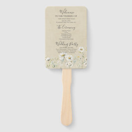 デイジーワイルドフラワー結婚式 プログラム ハンドファン