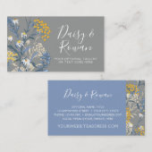 デイジーワイルドフラワー&イエローローローワンベリーフローラ 名刺 (正面/裏面)