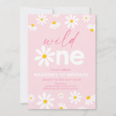 デイジーワイルドワンファースト誕生日 招待状 (正面)