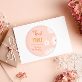 デイジーワイルドワンファースト1歳の誕生日ガールフローラ ラウンドシール