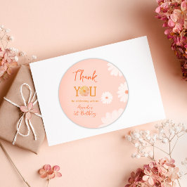 デイジーワイルドワンファースト1歳の誕生日ガールフローラ ラウンドシール