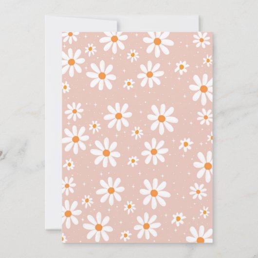 デイジーワイルドワン1歳の誕生日パーティの招待状 招待状 (裏面)