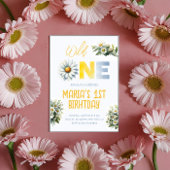 デイジーワイルドワン1st女の子の誕生日パーティーへの招待 招待状