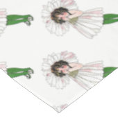 デイジーヴィンテージかわいい花の子ガールキッズ テーブルクロス (アングル)