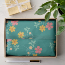 デイジーヴィンテージブーケパターン（緑）