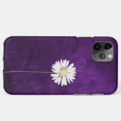 デイジー付きパープルレザー Case-Mate iPhoneケース (裏面(横))