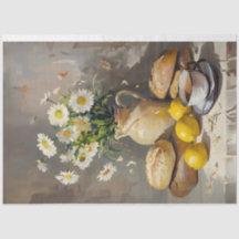 デイジー付きモーニングティーDecompageティッシュペーパー