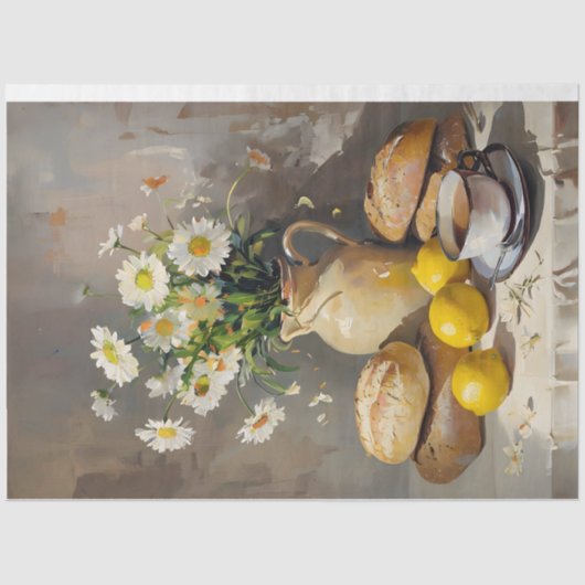 デイジー付きモーニングティーDecompageティッシュペーパー 薄葉紙 (正面)