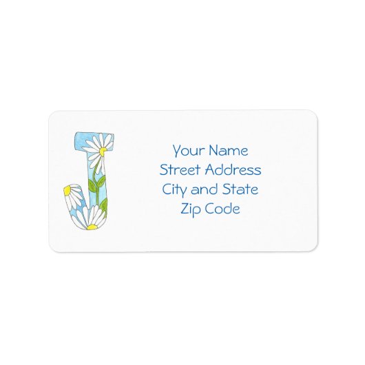 デイジー住所 シールをパーソナライズまたはパーソナライズするカスタマイズに ラベル (正面)