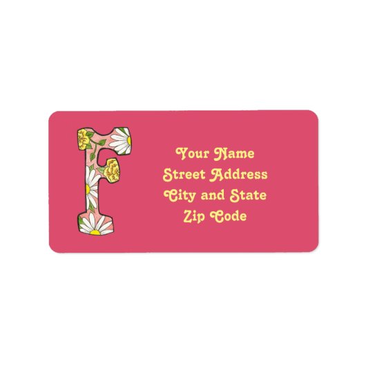 デイジー住所 シールをパーソナライズまたはパーソナライズするカスタマイズに ラベル (正面)