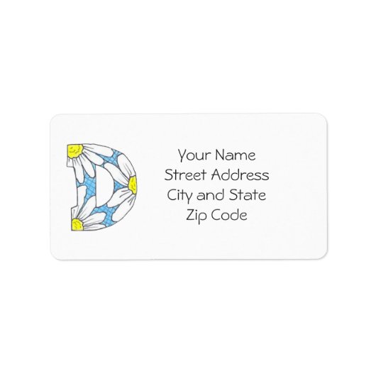 デイジー住所 シールをパーソナライズまたはパーソナライズするカスタマイズに ラベル (正面)