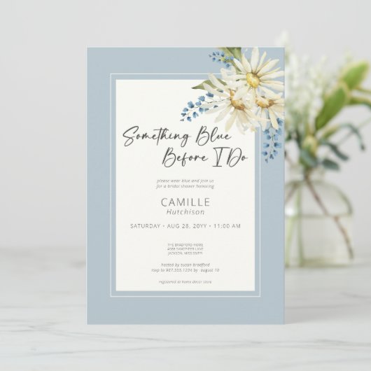 デイジー何か青い前に私はブライダルシャワー 招待状 (スタンド正面)