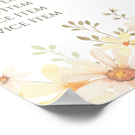 デイジー価格表ポスター ポスター (角)