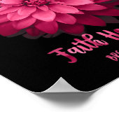 デイジー信仰ホープ愛の乳がん認識度フロー ポスター (角)