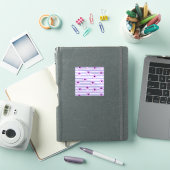 デイジー入りパステルストライプ柄 シール (iPadカバー)