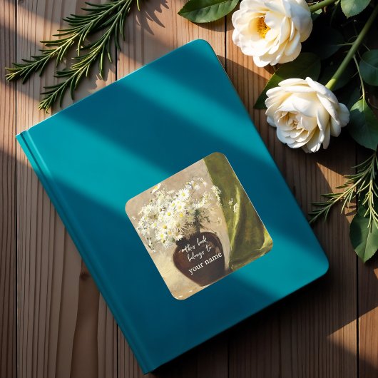 デイジー入りポール・フィッシャー蔵書票 スクエアシール