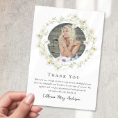 デイジー写真忌引悔やみや弔慰葬儀記念 サンキューカード