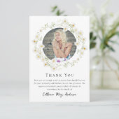 デイジー写真忌引悔やみや弔慰葬儀記念 サンキューカード (スタンド正面)