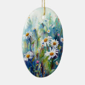 デイジー分野の水彩画の絵画 セラミックオーナメント (右)